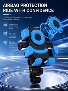 Motorcycle Phone Holder 6-Claw 360° Rotating Anti-Shake Bicycle Phone Mount Universal Shock-Absorbing ABS Phone Bracket Handlebar And Rearview Mirror Mount Suitable For Bicycle, Scooter, Electric Bike, Lightweight Motorcycle, Motorcycle, GPS Navigation, Motorcycle Accessories - A - View 8