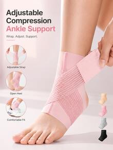 Ergonomic Sports Protective Gear With Cross Elastic Strap And Open Heel Design Ultra-Thin Ankle Support For Men Women Athletes Comfortable Ankle Support Strap Perfect For Running Gym Workout In Shoes During Travel Season Ankle Supports - Multicolor - View 2