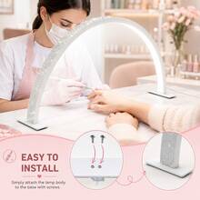 Crystal Nail Lamp, Portable LED Desktop Light, Easy To Install, USB Plug, Nail Beauty Salon Work Light, Crystal Decoration Professional Table Lamp - USB Plug - View 4