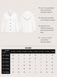 Autumn Versatile Striped Long Sleeve Ruched Loose Breathable Hooded Shirt Back To School White - White - View 7