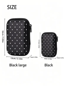 White Star EVA Hard Shell 4.3 Inch Compact Storage Box - Travel Protective Storage Bag, Suitable For Electronic Accessories, Earphones, Hard Drives And Data Cables; Anti-Drop Zipper Pouch (Storage Box Only) - Multicolor - View 4