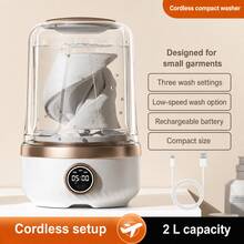 2L Mini Washing Machine, Underwear Washing Machine, Mini Underwear & Socks 2-In-1 Washing Machine, Small Underwear Washing Cup, Suitable For Dorm, Apartment, Camping, Hotel Washing Underwear And Socks - Multicolor - View 7