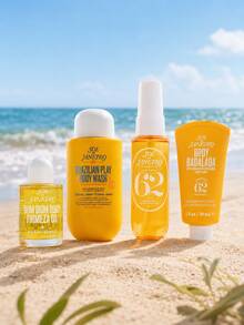 Sol Hydrate & Go Mini Body Care 4 Piece Set,Brazilian Play Body Wash 3 Fl.Oz,Bum Bum Body Firmeza Oil 0.4 Fl.Oz,Body Badalada Vitamin - Infused Lotion,Cheirosa 62 Perfume Mist 1 Fl.Oz - 62號洗護四件套 - 查看 3