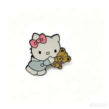 SANRIO 1件裝可愛卡通三麗鷗胸針，萬聖節與聖誕節金屬徽章，Hello Kitty胸針，甜美柔美貓咪合金包包配件針 - 彩色 - 查看 8