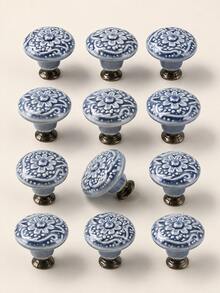 1/2/4/6/8/10/12/15/20pcs 1-2/5 Inch Ceramic Cabinet Knobs, Suitable For Drawers, Dressers, Round Dresser Knobs, Drawer Knobs, Home Furniture Decor Ceramic Knobs, Includes Screws - single hole - View 13