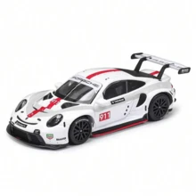 Porsche Bburago 1:43 911 RSR Mobil Balap Putih Model Die-Cast Paduan Logam Berkualitas Tinggi untuk Pajangan, Koleksi, dan Hadiah - MultiWarna - View 9