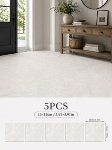 SUPSTICKER Marble Pattern Floor Tile Stickers, Matte PVC, Peel And Stick, 5 Or 15pcs, 15/20/30cm, For Kitchen, Bathroom And Entryway - Marble Pattern - View 46