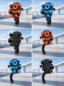 Motorcycle Phone Holder 6-Claw 360° Rotating Anti-Shake Bicycle Phone Mount Universal Shock-Absorbing ABS Phone Bracket Handlebar And Rearview Mirror Mount Suitable For Bicycle, Scooter, Electric Bike, Lightweight Motorcycle, Motorcycle, GPS Navigation, Motorcycle Accessories - A - View 3