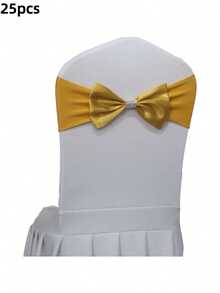 5/25 pcs Pita Pita Kursi Elastis Spandex dengan Gesper Rhinestone, Pita Satin Elastis untuk Sandaran Kursi, Cocok untuk Dekorasi Perjamuan, Pesta, Acara, Hotel, Ulang Tahun, Pernikahan dan Natal - MultiWarna - View 11
