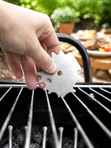 2pcs/1pc Stainless Steel Grill Scraper, Suitable For Cleaning Grill And Camping Accessories, Dishwasher , No Bristles - Multicolor - View 3