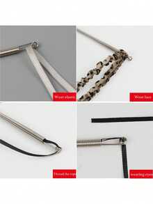 4pcs Spring-Loaded Flexible Drawstring Replacement Tool, Cylindrical Threading Needle Set, Bendable Spring Threader, 2-In-1 Elastic Band Inserter, Used For Threading Elastic Band Into Pants, Sweatshirts And Skirts; Sewing Supplies And Accessories - Multi-color - View 3