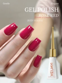 XEIJAYI 1 Bottle 10ml Deep Red New Nail Gel Polish, Suitable For Home DIY Manicure, Salon-Grade Gift, For Women - Dark Red - View 2