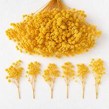 25/50/100/Pcs Mini Baby's Breath And Other Artificial Flowers - For Resin Mold Art And Handicrafts, Used For Hair Accessories, Wedding Wreaths, Table Flowers, Home Decor, Etc. - Yellow - View 2