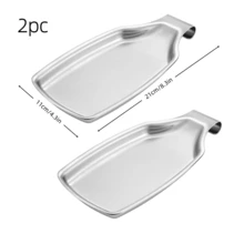 1/2pcs Kitchen Spoon Holder, Spoon Rest, Elegant Cooking Utensil Rack, Heat-Resistant Countertop Utensil Holder, Dishwasher , Perfect Gift For Wedding, Housewarming, Valentine's Day - Silver - View 13