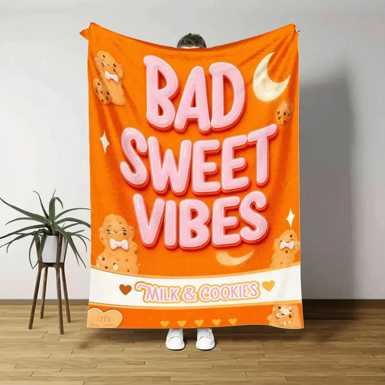 1pc Featuring A Delightful Milk And Cookies Design With Adorable ...