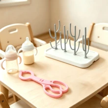 1pc Thickened Round Cup Holder And Multifunctional Baby Bottle Drying Rack With Tray, High Capacity Bottle Drying Rack Suitable For Baby Bottles, Home Kitchen, Nursery, Bedroom, Bathroom, Office, Travel, Living Room, Cabinet, Space Saving - New Thickened - View 17
