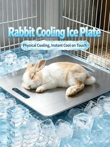 Small Pet Aluminum Cooling Plate, Anti-Bite Round Corner Physical Heat Dissipation, No Electricity Needed, Multiple Sizes Suitable For Rabbits, Guinea Pigs, Hamsters, Summer Heat Protection Fast Cooling Pet Cooling Pad - Multicolor - View 5