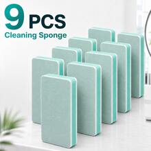 9/6/3pcs Glass Limescale Sponge Scrubber Cleaning Cloth, Suitable For Home Bathroom Mirror, Shower Room Tiles, Floor Wall Cleaning, Easy To Remove Limescale Water Stains Water Marks, Multi-Purpose Window Glass Cleaning Tool - Double-sided Magic Eraser - View 12