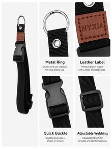 NYXIA 5/4/3/2/1pc Quick-Release Luggage Straps, Travel Backpack External Fixing Straps, Portable Jacket Hanger, Suitable For Suitcases And Carry-On Luggage - Black - View 5