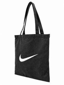 Tas Tote Nike Bahan Anyaman, Tas Penyimpanan Anyaman Minimalis, Hitam - Hitam - View 5