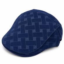 Men's Geometric Jacquard Beret, Adjustable Back Strap Newsboy Cap, Casual Flat Top Ivy Cap, Suitable For Daily Outdoor Wear - Diamond Checkered 7-color Newsboy Cap - View 10