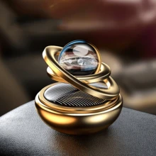 1. Rotating Car Fragrance Aluminum Interstellar Floating Car Fragrance Accessory, Car Fragrance, Car Fragrance Base, High-End Rotating Decoration, Suitable For Car Center Console - A - View 5