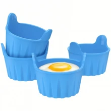 4pcs Silicone Air Fryer Baking Small Cake Cups, Oven And Microwave Cake Molds, Baking Muffin Cups, Perfect For Eggs, Pancakes, Pudding, Tarts, Custard, Easy Grip Design, Heat Resistant Material, Home Baking - View 17