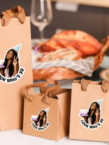 1/10/50/100pcs Stiker Berbentuk Potret yang Dapat Disesuaikan, Stiker Vinyl Foto yang Dipersonalisasi untuk Hadiah Ulang Tahun, Penyegelan Kotak Hadiah, Dekorasi Pesta, Berbagai Ukuran untuk Pasangan, Keluarga, Pertemuan Teman dan Perayaan Bertema - Multiwarna 2 - View 5