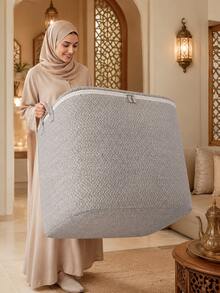 Foldable Fabric Storage Basket, Large Capacity With Handles Clothing Storage Box, Thickened Foldable Wardrobe Storage Bin, Suitable For Blankets, Toys, Laundry Storage, Bedroom, Closet, Living Room, Office Home Storage Decor Bucket - Grey - View 3