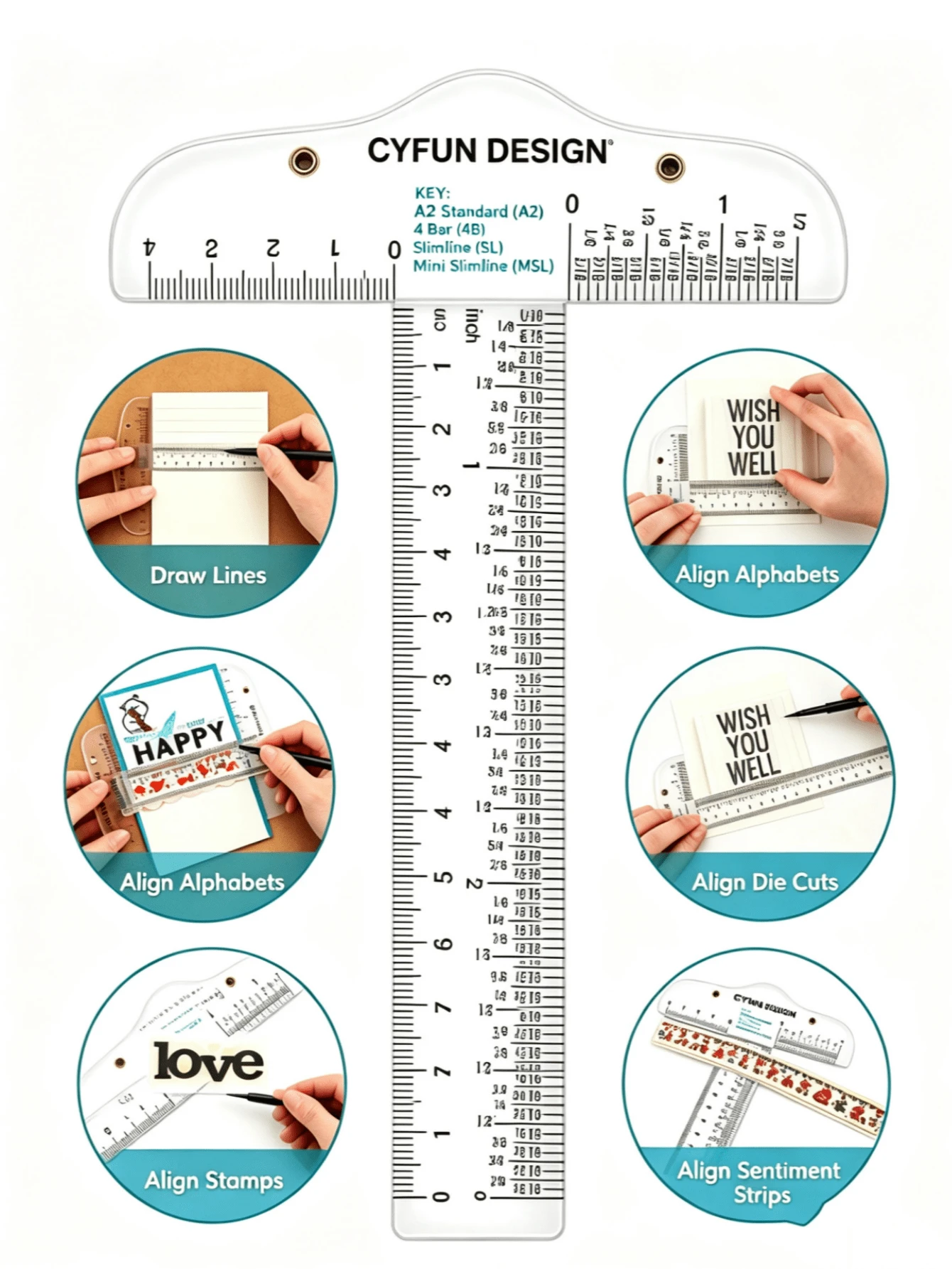 1pc Transparent Acrylic T-Square Ruler, Essential Student Drawing Tool For School, Precise Alignment T-Ruler For DIY Crafts, Multi-Function Measuring Ruler For Scrapbooking, Card Making, Fabric Cutting, Paper Trimming, Marking And Tracing, Double-Sided Inch And Centimeter Scales, Hand Tool - Acrylic T-square - View 1
