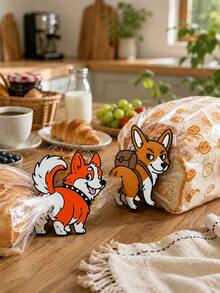 Corgi Butt Bread Clip & Snack Holder - 3D Printed Corgi Shaped Plastic Bag Holder With Corgi Butt Design, Lightweight Kitchen Storage Accessory, Suitable For Bread, Snacks, Cabinet Decor - Pet Lover Gift, Corgi Themed Home Decor - Multicolor - View 13