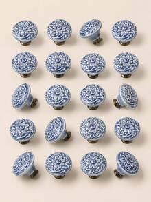 1/2/4/6/8/10/12/15/20pcs 1-2/5 Inch Ceramic Cabinet Knobs, Suitable For Drawers, Dressers, Round Dresser Knobs, Drawer Knobs, Home Furniture Decor Ceramic Knobs, Includes Screws - single hole - View 14