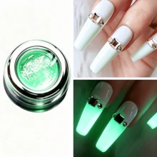 Glowing Nail Powder, Green Shiny Atmospheric Nail Powder, Halloween Salon Party Nail Art DIY Decoration Design, Saturated Color, Easy For Beginners To Use - Multicolor - View 8