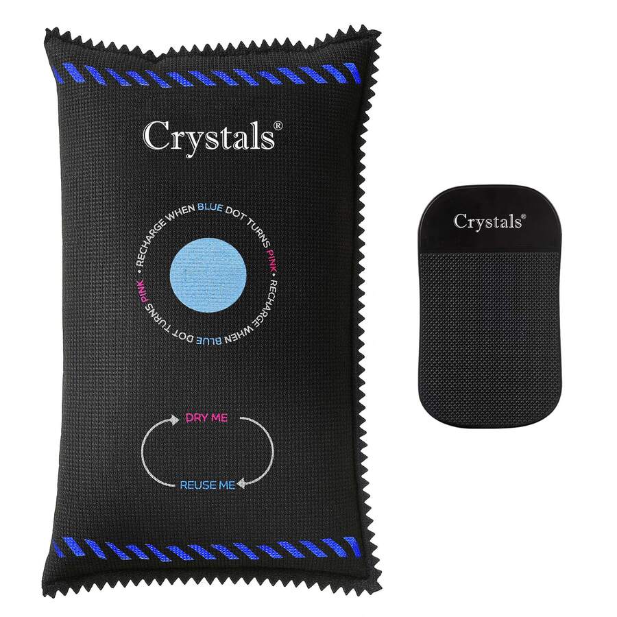 Crystals Reusable Car Dehumidifier Gel Bags 500g – Moisture Absorber - Black - 1 - View 1