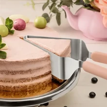 Triangular Cake Slicer & Server, Ergonomic Non-Slip Grip Handle For Effortless Holding, Sturdy & Durable Without Bending, Evenly Slices & Portions Cakes, Transfers Whole Cake Slices, Essential Tool For DIY Dessert Decorating & Home Baking, Smooth Operation For Cream Cakes & Mousse Cakes, Suitable For Birthday Parties, Weddings, Valentine's Dates, Family Gatherings, Kitchen Dessert Serving Baking Accessory - View 6