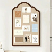 1pc Decorative Bulletin Board, No-Drill Felt Board For Wall Decor, Daily Messages, Photo Display - With Border - View 3