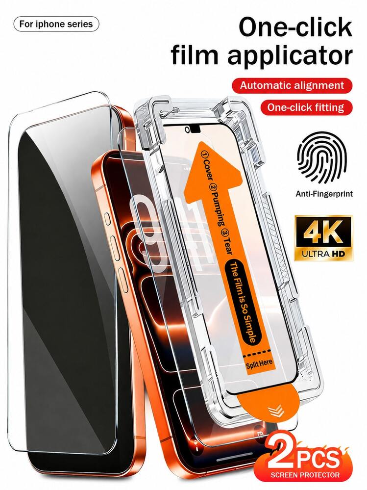 CASECOPS 2Pcs Full Coverage HD Screen Protector, With One-Click Installation Box, Compatible With IPhone 18 Pro Max/18 Pro/17 Pro Max/17 Pro/16/16 Plus/15 Pro/15/14/13/12/11/XR/XS Max | Ultra HD 9H Tempered Glass | Dynamic Island Compatible | Anti-Scratch Anti-Fingerprint | Compatible With Phone Cases - 2Pcs - View 43