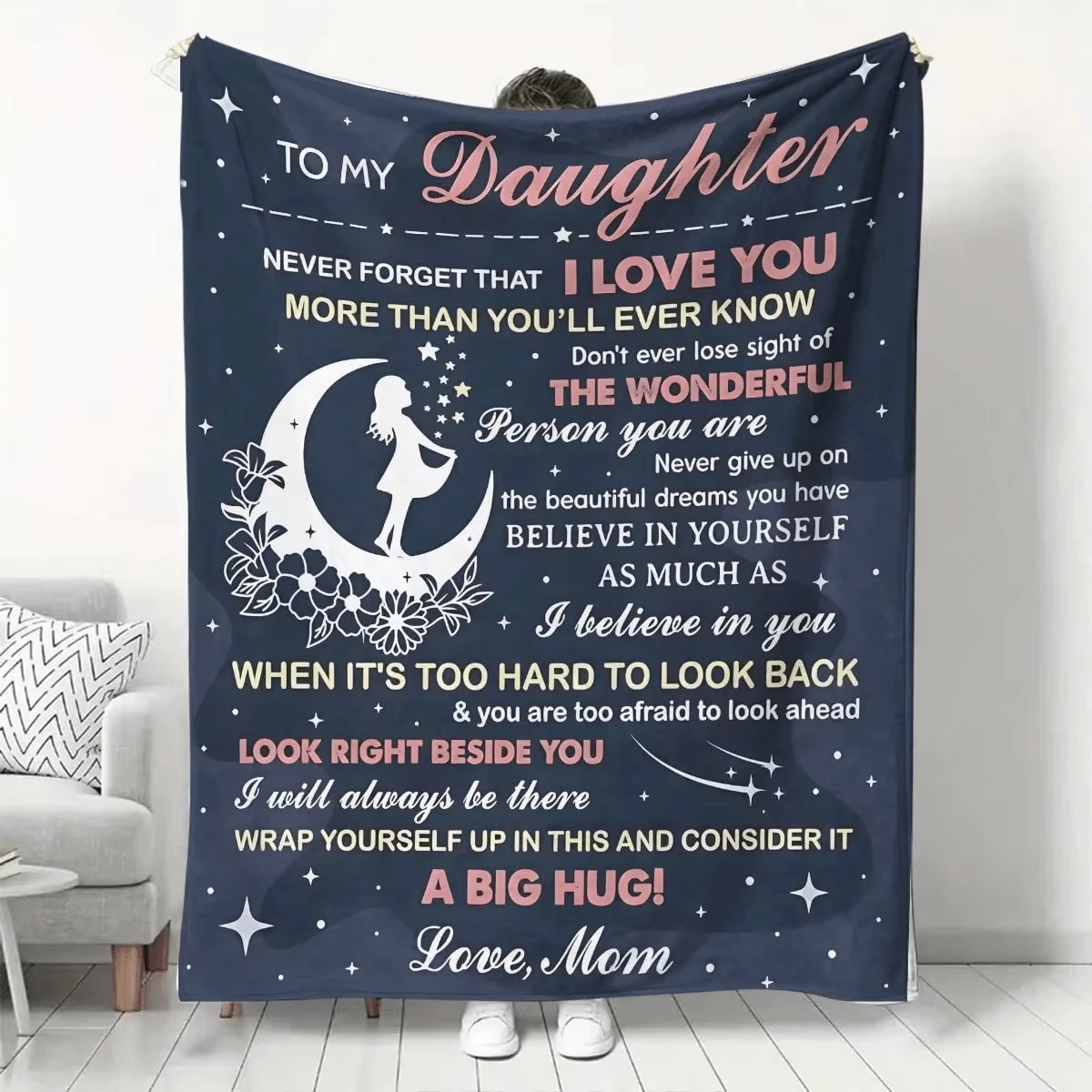[Flannel Blanket Gift] Mom's Letter To Daughter Envelope Flannel ...