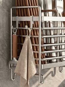Stainless Steel Chopstick Holder, Wall-Mounted Kitchen Utensil Storage Rack, Rust-Proof Space-Saving Storage Box, Countertop And Wall Installation, Suitable For Home And Commercial Kitchens - Multiple Styles and Colors - View 10
