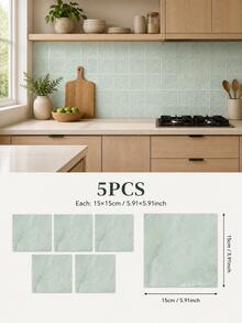 SUPSTICKER Marble Pattern Floor Tile Stickers, Matte PVC, Peel And Stick, 5 Or 15pcs, 15/20/30cm, For Kitchen, Bathroom And Entryway - Marble Pattern - View 13