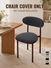 2pcs/Set Solid Color Jacquard Elastic Chair Covers, All-Season Wooden Chair Seat And Backrest Covers, Suitable For Dining Room, Party, Hotel - Multicolor - View 7