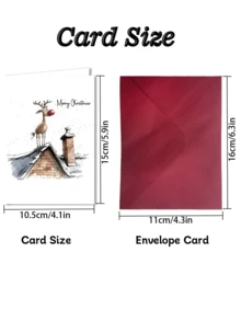 12pcs WhimsyWorks Fun Christmas Cards With Envelopes - Various Holiday Designs Suitable For Family, Friends, And Colleagues - Blank Inside For Personal Messages - Suitable For New Year, Congratulations, And Thank-You Occasions - A - View 3