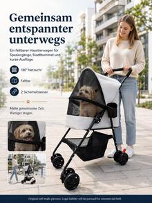 Poussettes pour animaux de compagnie - Blanc - Voir 11