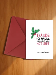 1pc Fun Rudolph Christmas Card (With Envelope) - Perfect Gift For Friends, Family And Colleagues - A Unique Holiday Greeting Gift - C - View 5