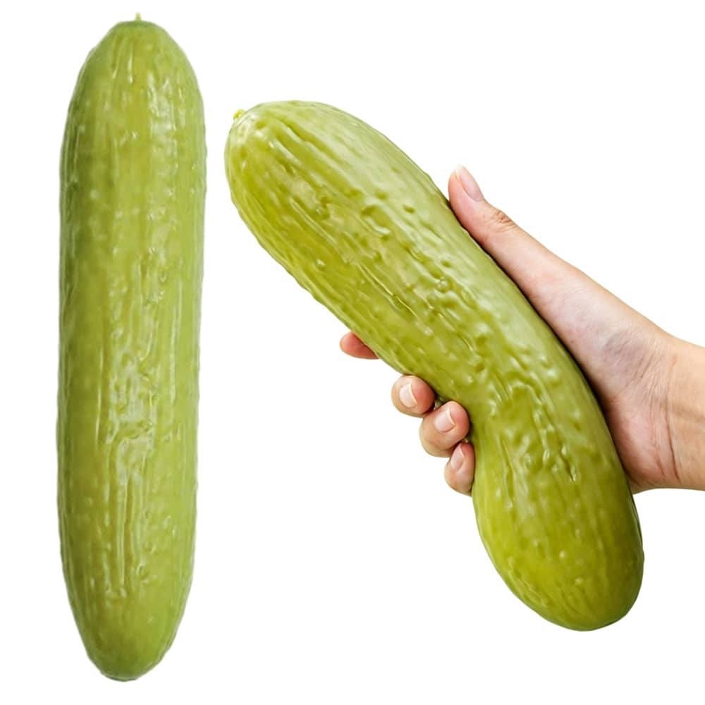 1pc Trending Viral Oversized Realistic Pickle Maltose Filled Toy, Stretchable Soft Stress Relief Squeeze Toy, Funny Novelty Sensory Toy For Adults, Desktop Decor & Birthday Surprise Gift - Multicolor - View 1