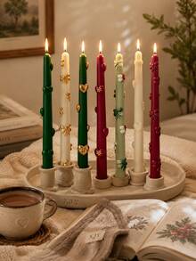 Long Stem Candle Silicone Mold, Straight Tapered Candle Holder Shape, Perfect For Decorative Dinner Candles, Wedding Centerpieces And Christmas Candle Making - Long Taper Candle Silicone Mold - View 1