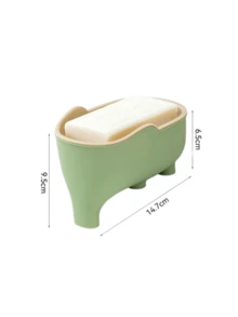 New Double-Layer Creative Cute Elephant Shaped Soap Dish, Bathroom Home Decor, Drainage Rack, Suitable For Kitchen - A - View 16