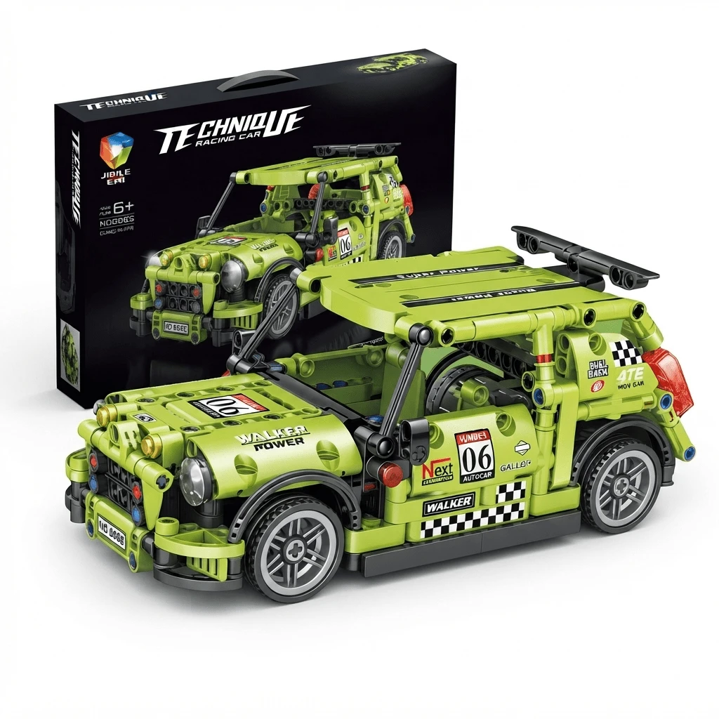 Kids Block Cars & Race Cars - Green - View 1