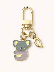 Cute Koala Keychain Hugging Koala Key Ring Small Tree Koala Key Chain Women's Bag Pendant Creative Alloy Small Charm Car Key Accessory - Multi-color Koala Rectangular Buckle - View 2