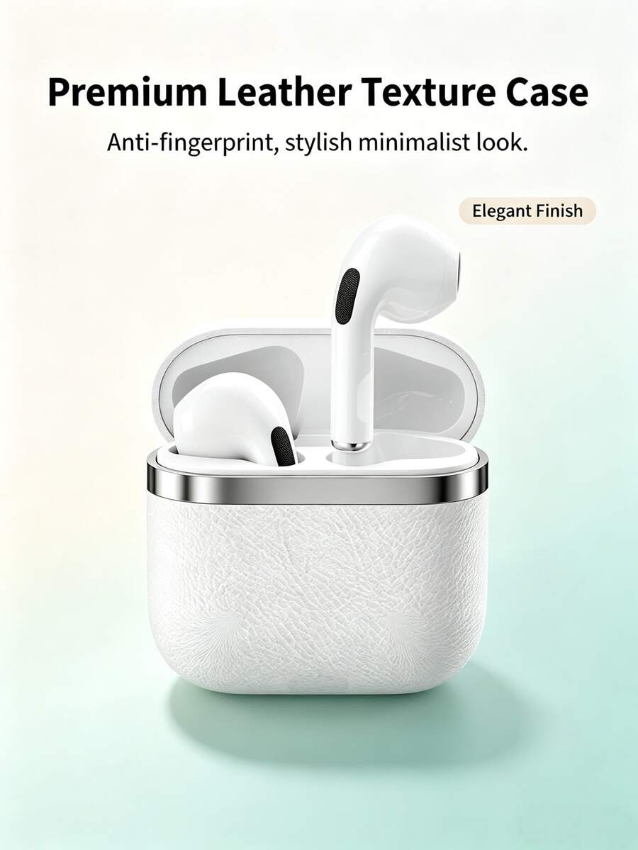 Earbud Stereo Nirkabel Sejati (TWS), Pemasangan Bluetooth Stabil, Mikrofon Terintegrasi, Kontrol Sentuh, Daya Tahan Baterai Lama, Desain In-Ear yang Nyaman, Cocok untuk Musik dan Obrolan - Putih - View 1